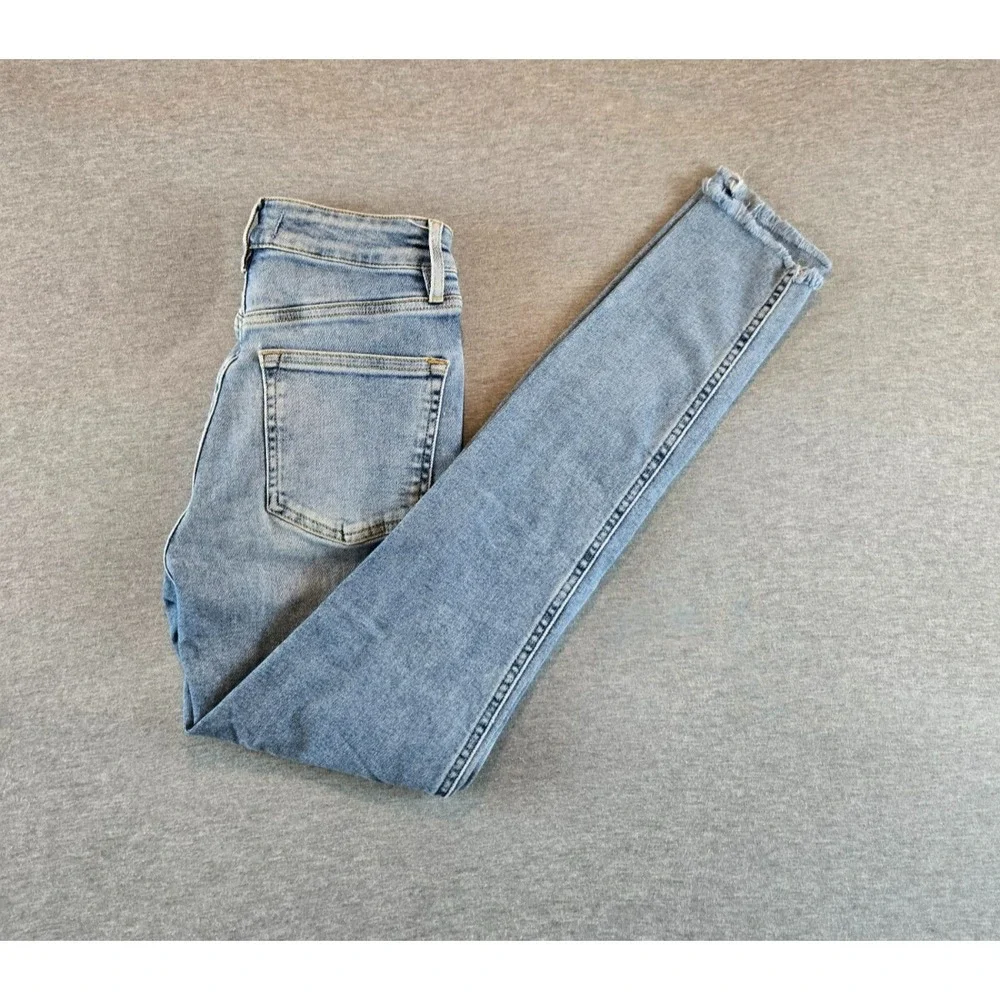 Free People We the Free Raw High Rise Jegging 26 Sweet Blue | Super Stretch Jean
